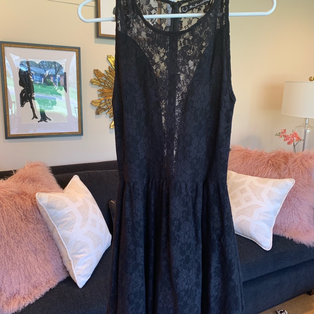 For Love & Lemons Black Lace Dress